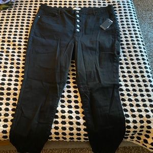 Black Denim Jeans with Butterfly Buttons 😇